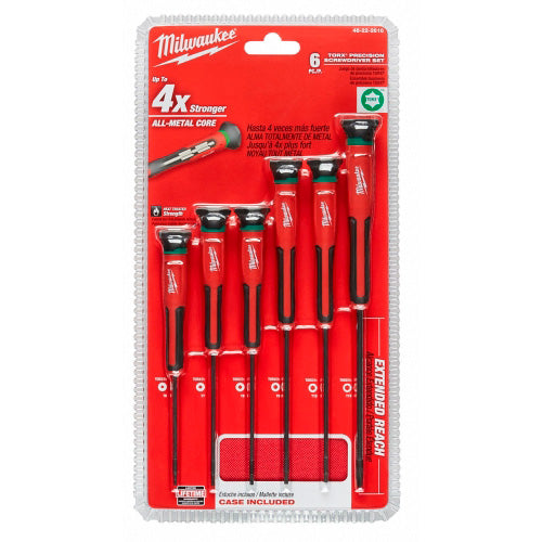 JUEGO DE DESTORNILLADORES DE PRECISION TORX 6PZS MILWAUKEE