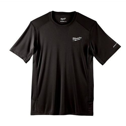 POLERA MANGA CORTA NEGRA WORKSKIN MILWAUKEE TALLA L 414B-L