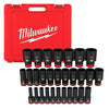 JUEGO DE DADOS DE IMPACTO METRICOS 29PZS MM 1/2 MILWAUKEE