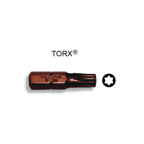 PUNTA CROSSMAN MAGNET. TORX T-10 1/4" X 25MM # 44-306 (10 UNI.)