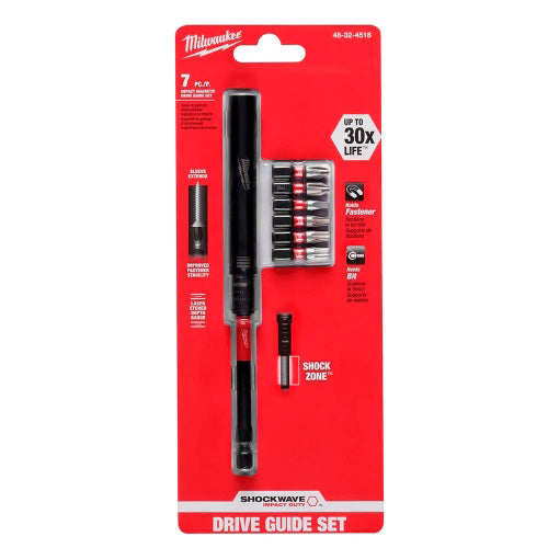 GUIA MAGNETICA + PUNTAS DE IMPACTO 7 PIEZAS MILWAUKEE LACCE