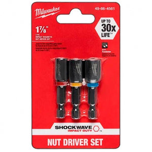 SET DE DADOS MAGNETICOS 1/4 - 5/16 - 3/8 SHOCKWAVE MILWAUKEE