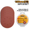 LIJA INGCO P/LIJADORA ORBITAL 125 MM JGO.50 PZAS # AKRS1250511