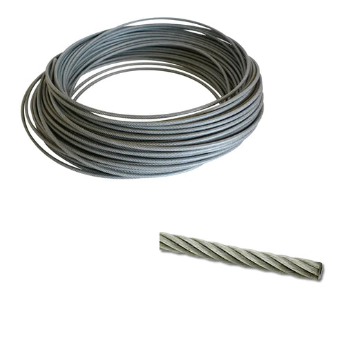 CABLE ACERO GALV. ALEMAN 2 MM S/PL (200 METROS)