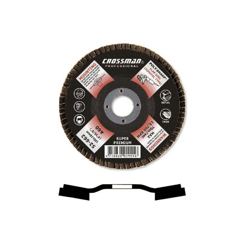 DISCO OXIDO ALUM. CROSSMAN CONICO 115X22.2 GR.80 #52673