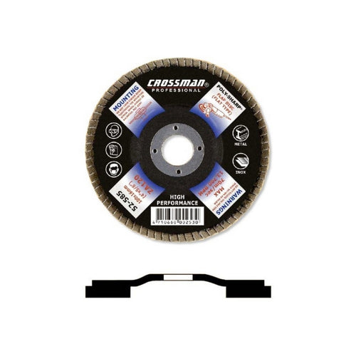 DISCO ZIRCONIO CROSSMAN 115X22.2MM GRANO 80 #52593