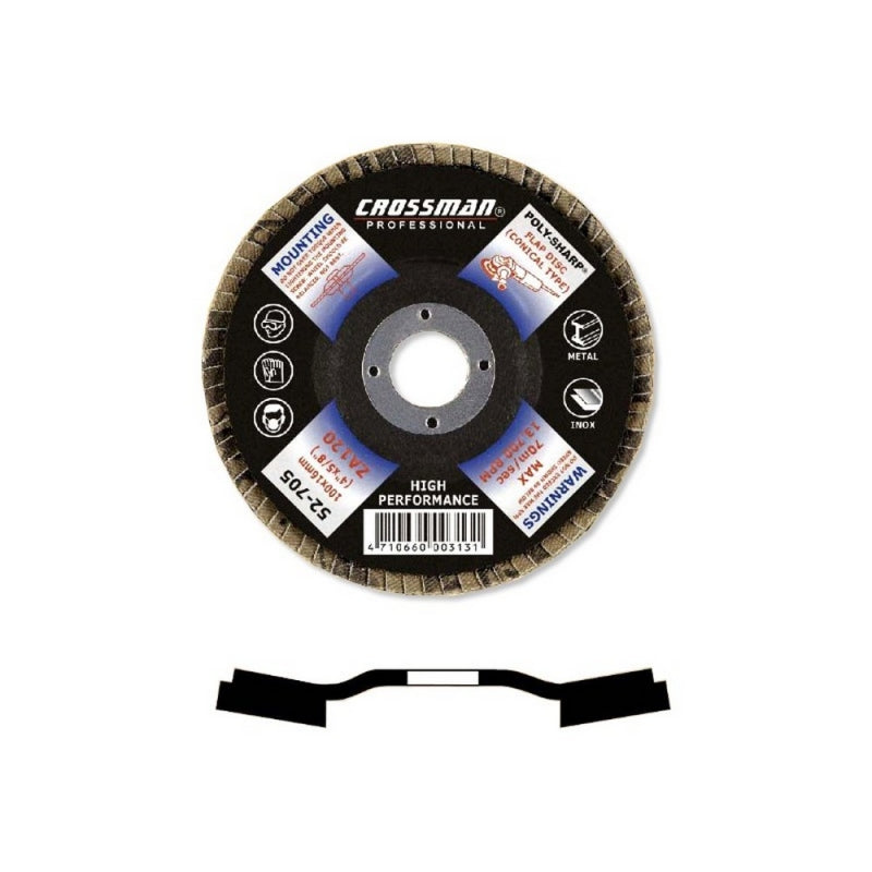 DISCO ZIRCONIO CROSSMAN CONICO 115X22.2 GRA.80 #52713