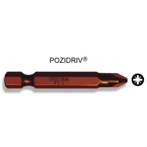 PUNTA CROSSMAN MAGNET. POZIDRIV #2 1/4"X50MM # 44-542 (10 UNI.)