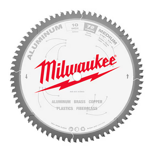 DISCO DE SIERRA ALUMINIO 10 72T MILWAUKEE 48-40-4360 LACCE