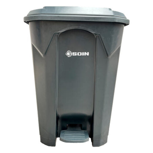 BASURERO PL STICO 80L CON PEDAL SOIN – GRIS