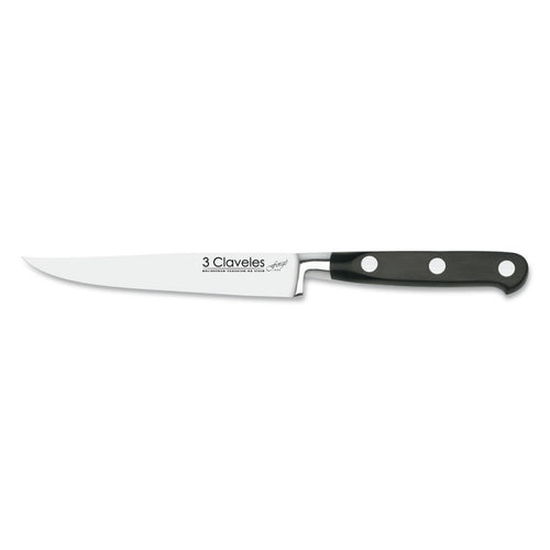 CUCHILLO TRES CLAVELES # 1556 INOX FORJADO CHULETERO FORGE 12 CM