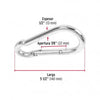 MOSQUETON FIERO (TRUPER) FIJO ACERO 1/2" #BMA-1/2 (BANMOS-1/2) (44041)
