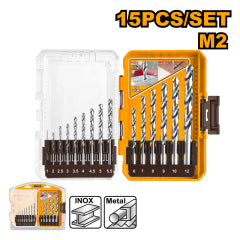 BROCA PARA METAL HSS INGCO JGO.15 PZS M2 # AKDL51508