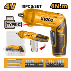 ATORNILLADOR INGCO INALAMBRICO 4V CARGA USB TIPO C (NO INCLUYE CARGADOR) # CSDLI0442