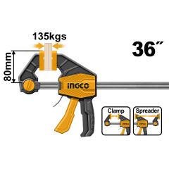 PRENSA RAPIDA INGCO INDUSTRIAL 36" SUJECION 135 KG # HQBC36803