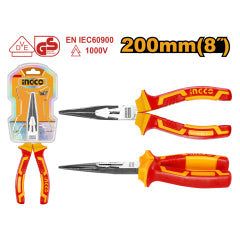 ALICATE INGCO PUNTA LARGA INDUSTRIAL AISLADO  200M/8" # HILNP28208