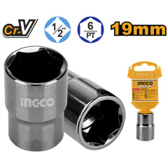 LLAVE DADO INGCO 6 PTA 1/2 DR  19 MM # HHAST12191