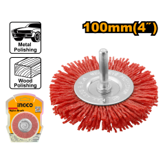 ESCOBILLA INGCO CIRCULAR DE NAILON P/TALADRO 4" #WB41005(OF)