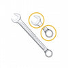 LLAVE PUNTA Y CORONA INGCO 19 MM # HCSPA191