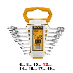 LLAVE PUNTA Y CORONA INGCO 6-19 MM JGO. 8 PIEZAS # HKSPA1088