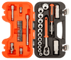 Juego de Dados 3/8" con Chicharra y Puntas 1/4" 33 Piezas BAHCO S330