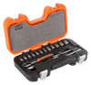 Juego De Dados 1/4" 4 - 13MM 16 Piezas BAHCO