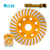 DISCO DESBASTE DIAMANTADO SEGMENTADO INGCO TURBO DIAMET.100MM-ANCHO 20MM- EJE 16 MM # CGW011002