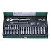 DADO HANS #2626MP 1/4 DR. CAJA METAL JGO. 26 PZS (OF)