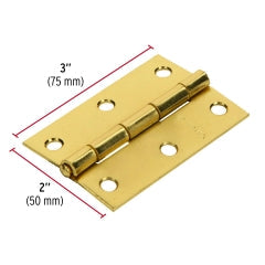 BISAGRA HERMEX-TRUPER ACERO LATONADO 3 x 1.15/16" #BR-301(BI-30L) 10UNI. (43196)