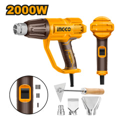 PISTOLA DE CALOR INGCO 2.000 WATTS 50°/450/550°C #HG200078  (C)