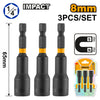 ADAPTADOR INGCO MAGNETICO IMPACTO 1/4" DR JGO 3 PZAS. 8 MM #AMN0831