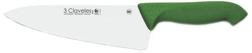 CUCHILLO TRES CLAVELES # 1325 PROFLEX MGO.VERDE 25 CMS COCINERO