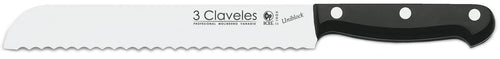 CUCHILLO TRES CLAVELES # 1120 INOX UNIBL 20cm PANERO