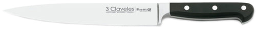 CUCHILLO TRES CLAVELES # 1596 INOX FORJADO M/ALEMAN TRINCHAR 25 CMS