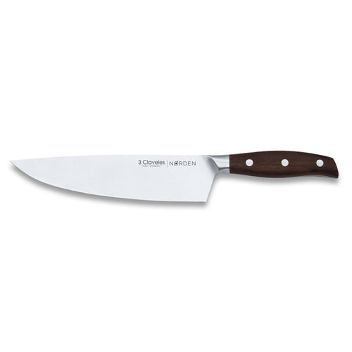 CUCHILLO TRES CLAVELES FORJADO #1044 NORDEN COCINERO 20.0 CMS