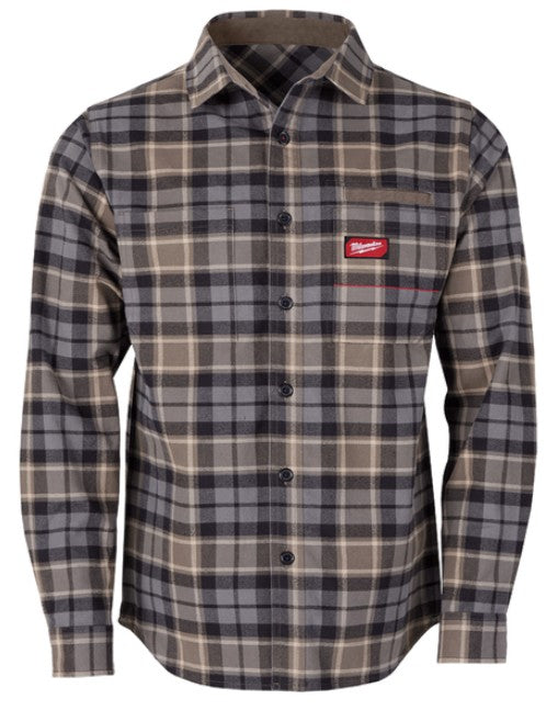 CAMISA FRANELA GRIDIRON GRIS TALLA M MILWAUKEE