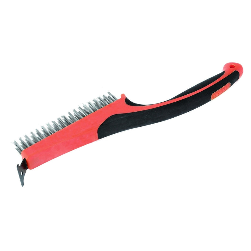 CEPILLO TACTIX # 315021 13.1/2" (340 MM) CERDA ALAMBRE CON RASPADOR