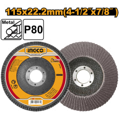DISCO TRASLAPADO INGCO GRANO 80 115MM # FD11580