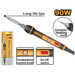 SOLDADOR LAPIZ ESTAÑO INGCO 90 WATTS TEMP AJUSTABLE  #SI01608 (C)