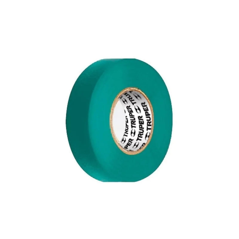 HUINCHA AISLADORA TRUPER 19MMX18M VERDE # M-33V (PQTE 8 ROLLOS) (12502)
