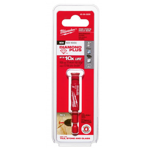BROCA DIAMANTADA PORCELANATO 3/8 10MM MILWAUKEE 49-56-0509