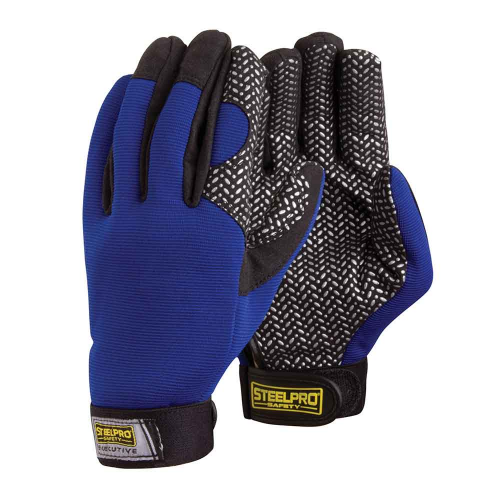 GUANTE STEELPRO ANTIDESLIZANTE AZUL L