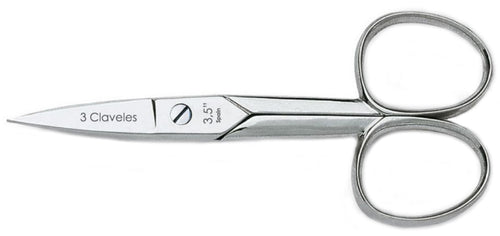TIJERA TRES CLAVELES # 2012 - 3.5" RECTA UNAS