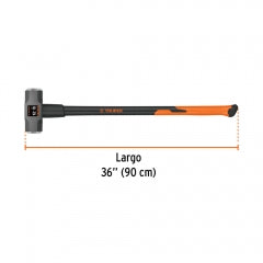 COMBO TRUPER 12 LBS. MANGO FIBRA VIDRIO #MD-12F (16542)