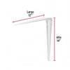 ESCUADRA ESTANTE TRUPER BLANCA #ME-14B 12" X 14" (CAJA DE 12 PZAS.) (44014)
