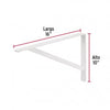 ESCUADRA ESTANTE TRUPER REFORZADA BLANCA #MER-16B 10" X 16" (44671)