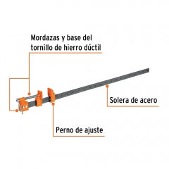 PRENSA TRUPER TIPO SARGENTO 120 CMS. # S4 (17737)