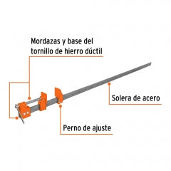 PRENSA TRUPER TIPO SARGENTO 150 CMS. # S5 (17738)