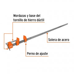 PRENSA TRUPER TIPO SARGENTO 180 CMS. # S6 (17739)