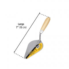 PLANA ALBANIL PRETUL (TRUPER) PUNTA REDONDA 7" SOLDADA #CT-7PC (20542)